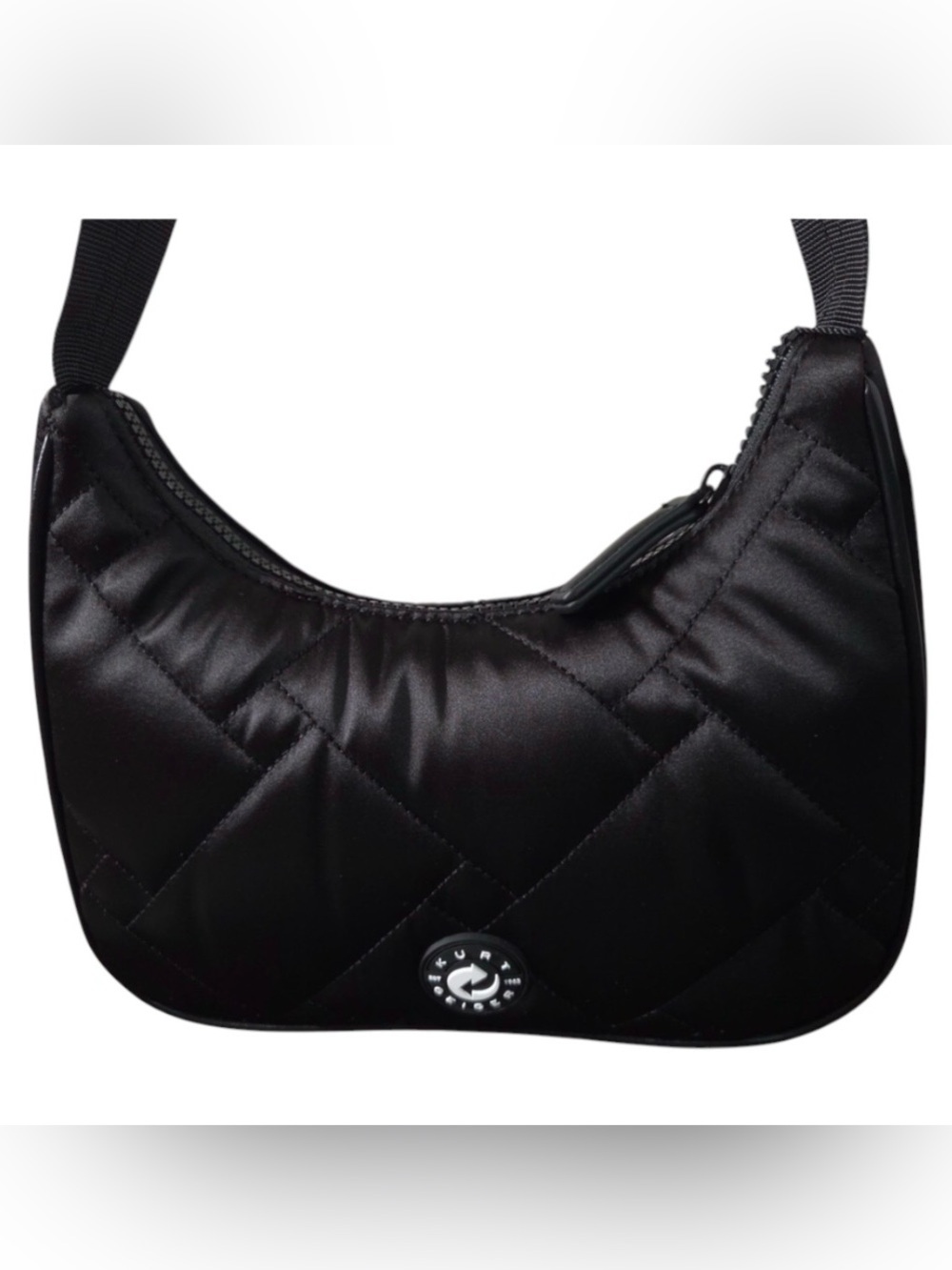Kurt Geiger Black Quilted Shoulder Bag Medium Zip Top NWT - Picture 3 of 5